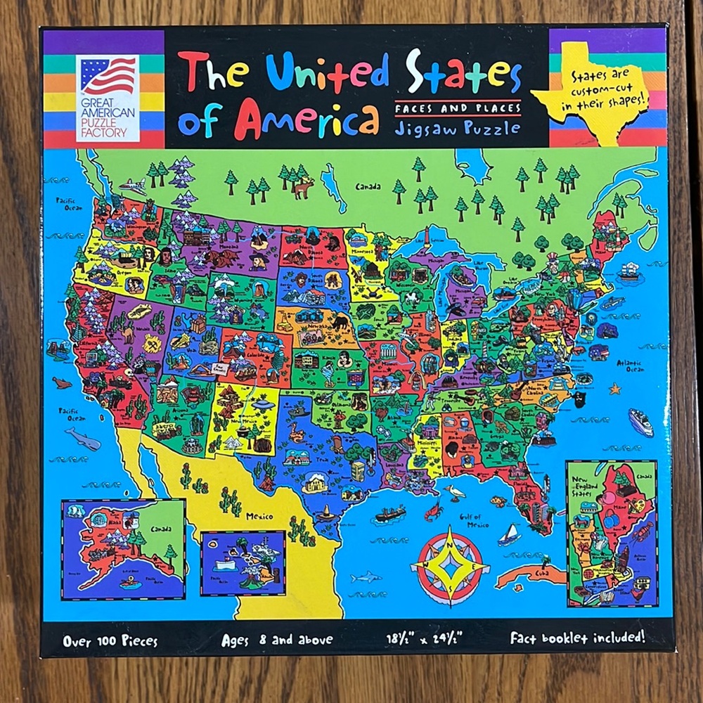 USA Puzzle w/ Learning States Guidebook